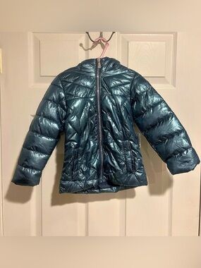 Kensie Girl Girls Puffer Jacket Teal Coat Size 4 NWT